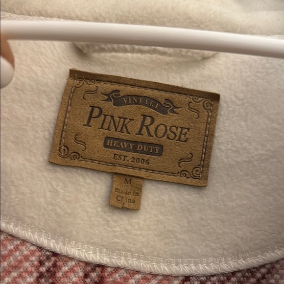 Plaid Teddy Jacket - Red and Cream - Picture 2 of 5